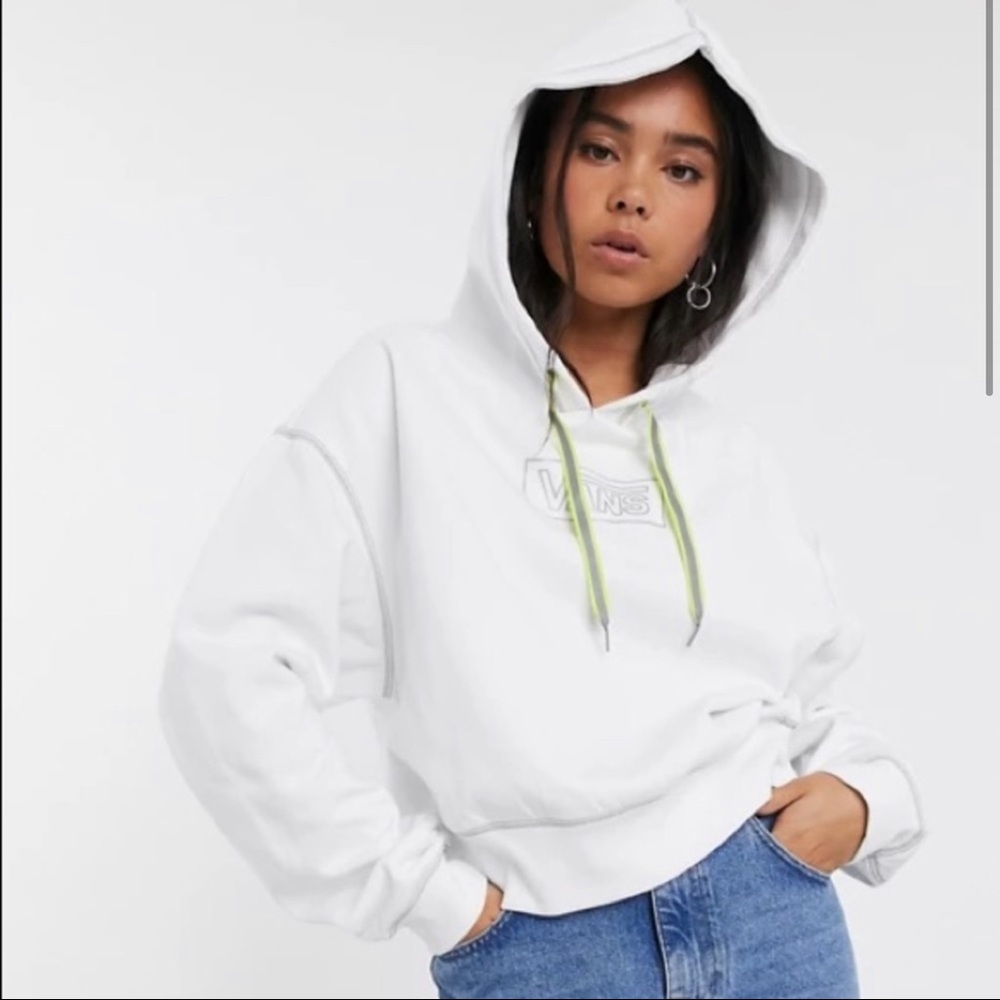 Vans White Holographic Logo Hoodie